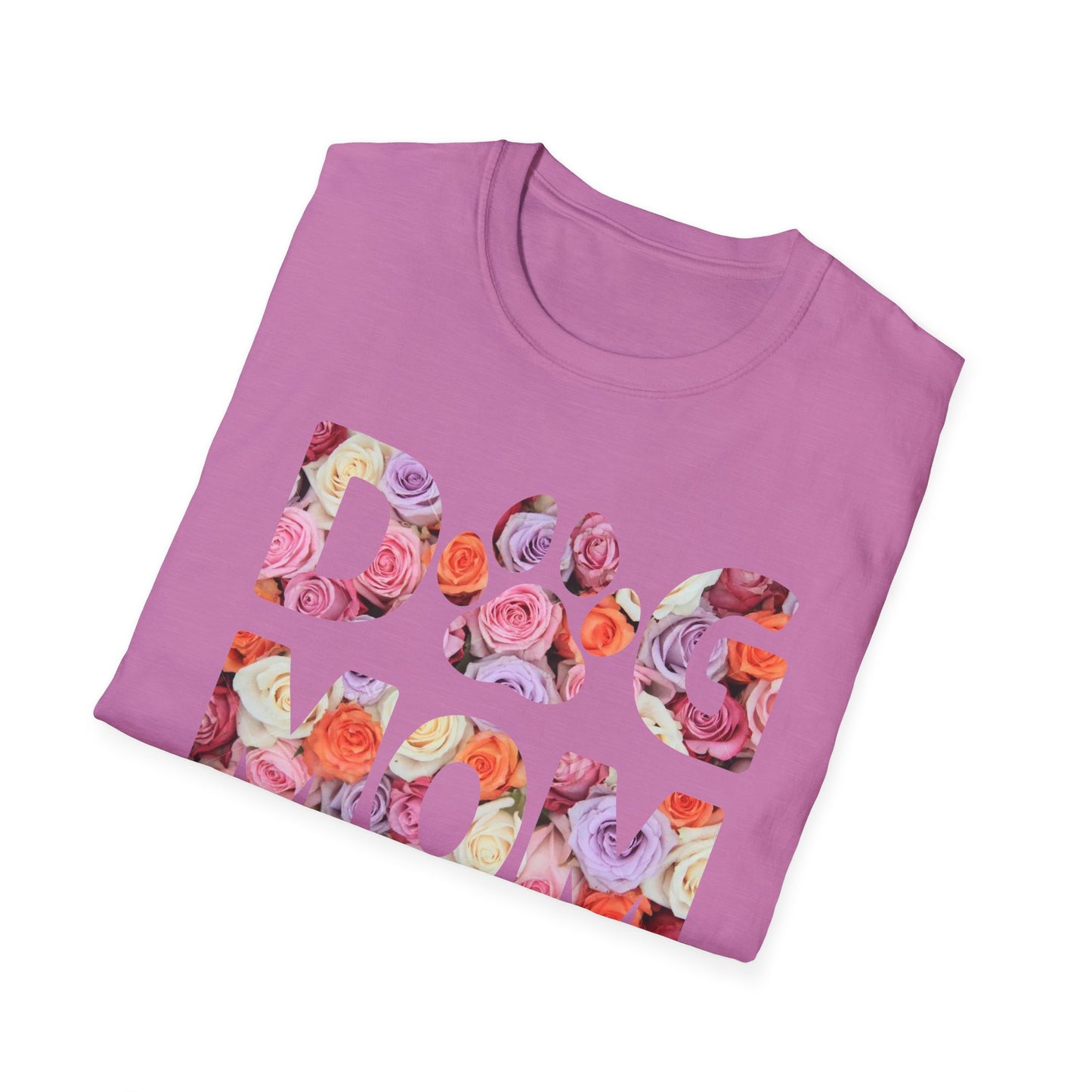 Floral Dog Mom T-Shirt | Unisex Softstyle Tee for Pet Lovers