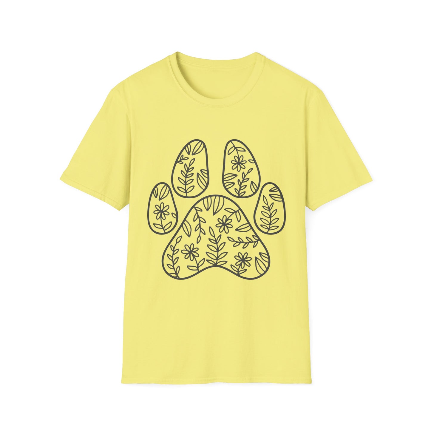 Paw Print Love Tee - Animal Lover T-Shirt, Cute Pet Shirt, Floral Graphic Tee for Pets, Birthday Gift for Dog Moms