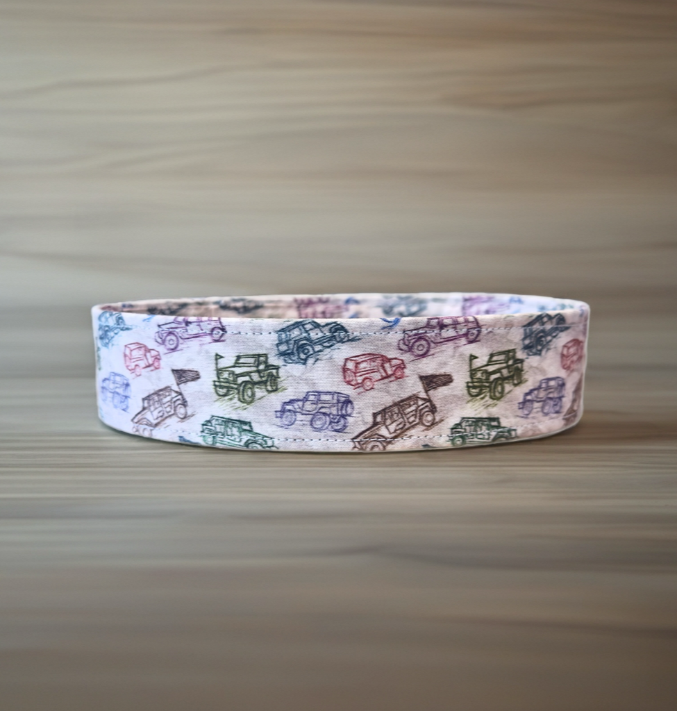 4x4 Off Road Trucks Adjustable Dog Collar Fabric Wrapped Dog Collar Vehicle Dog Collar
