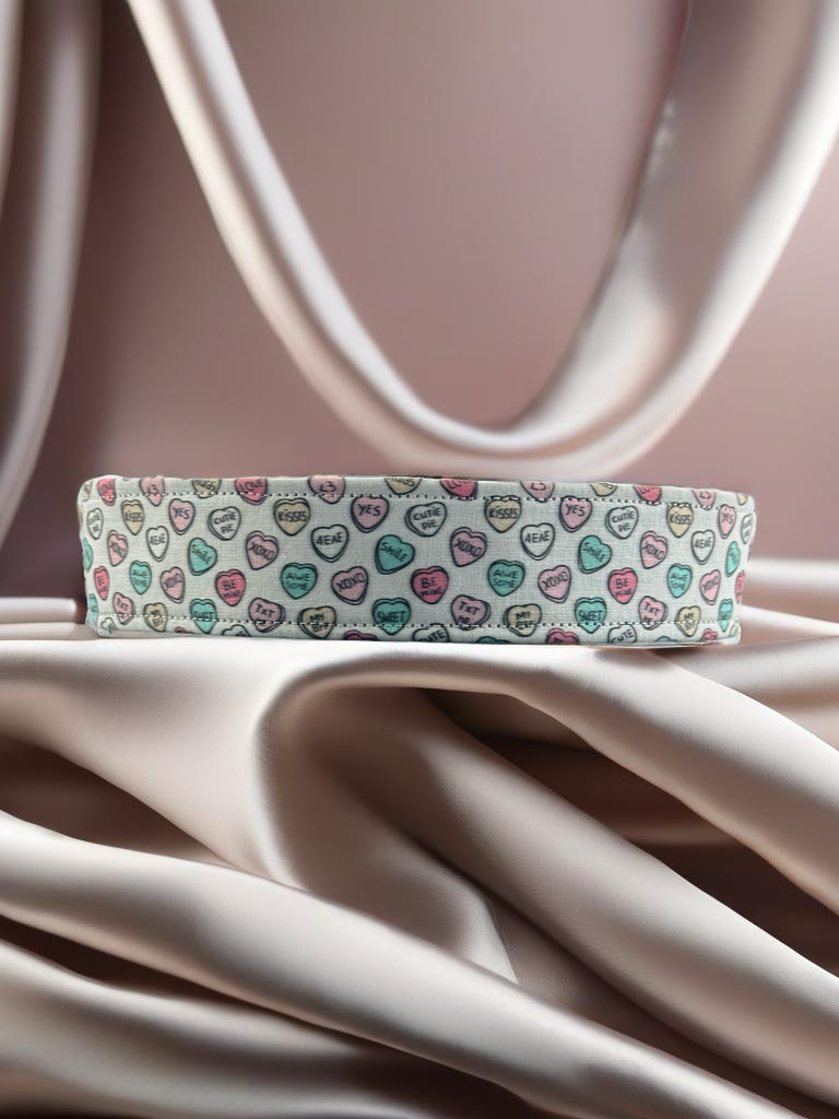 Conversation Hearts Valentines Day Dog Collar