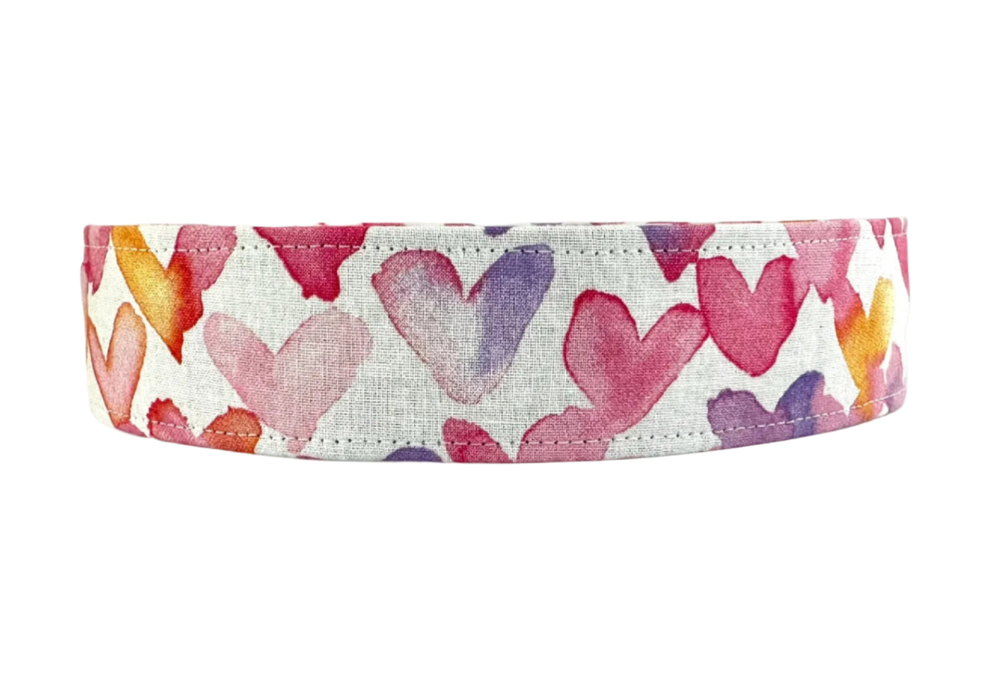 Pastel Hearts Valentines Day Dog Collar