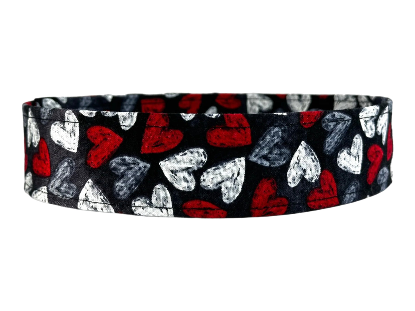 Chalkboard Hearts Valentines Day Dog Collar