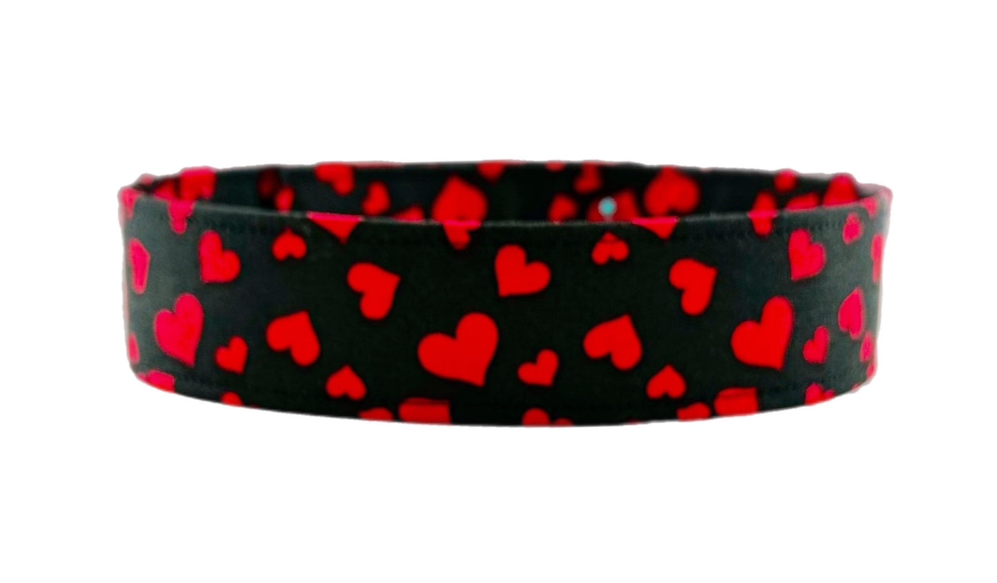 Valentine's Day Red Heart Dog Collar