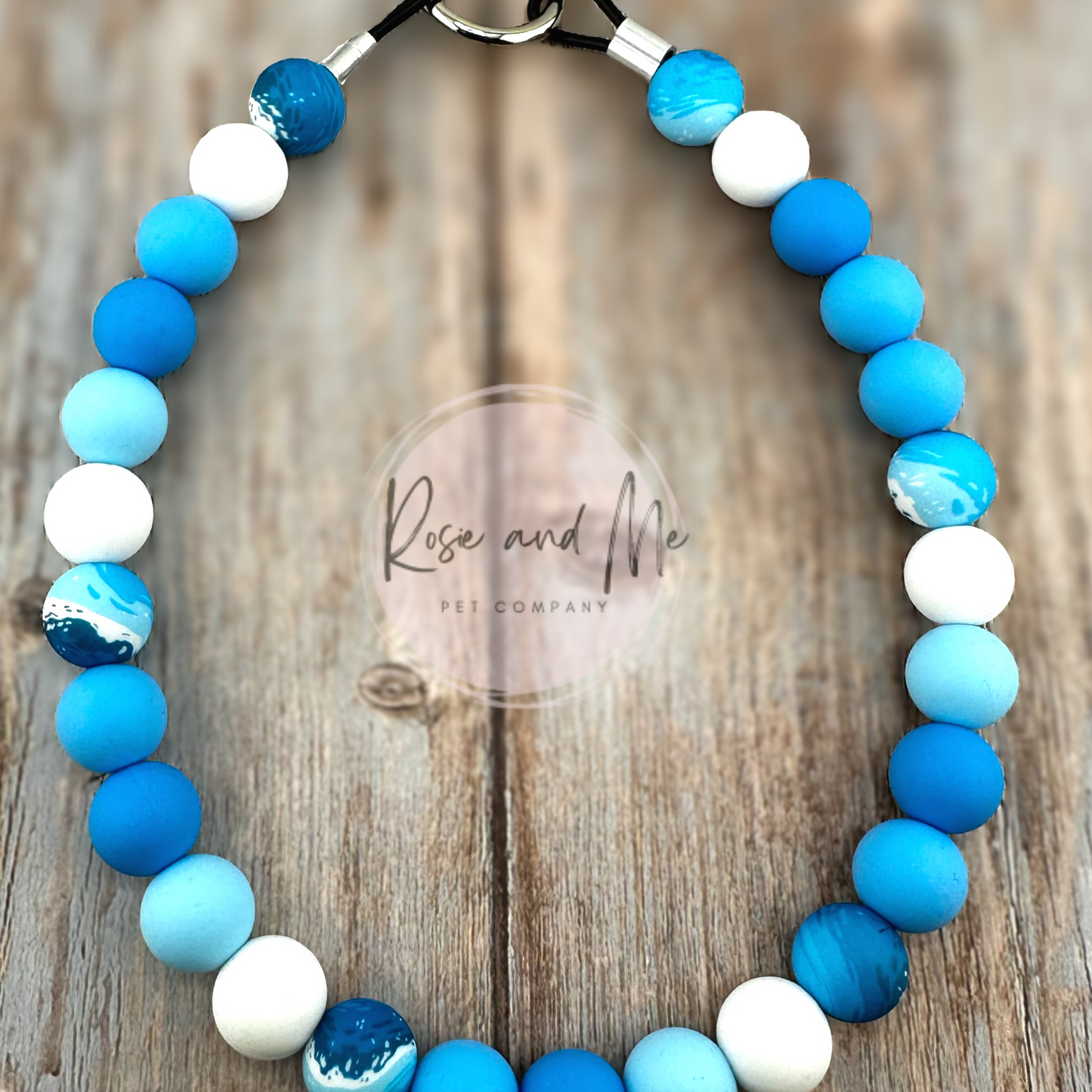 Personalized Beach Vibes Beaded Dog Necklace