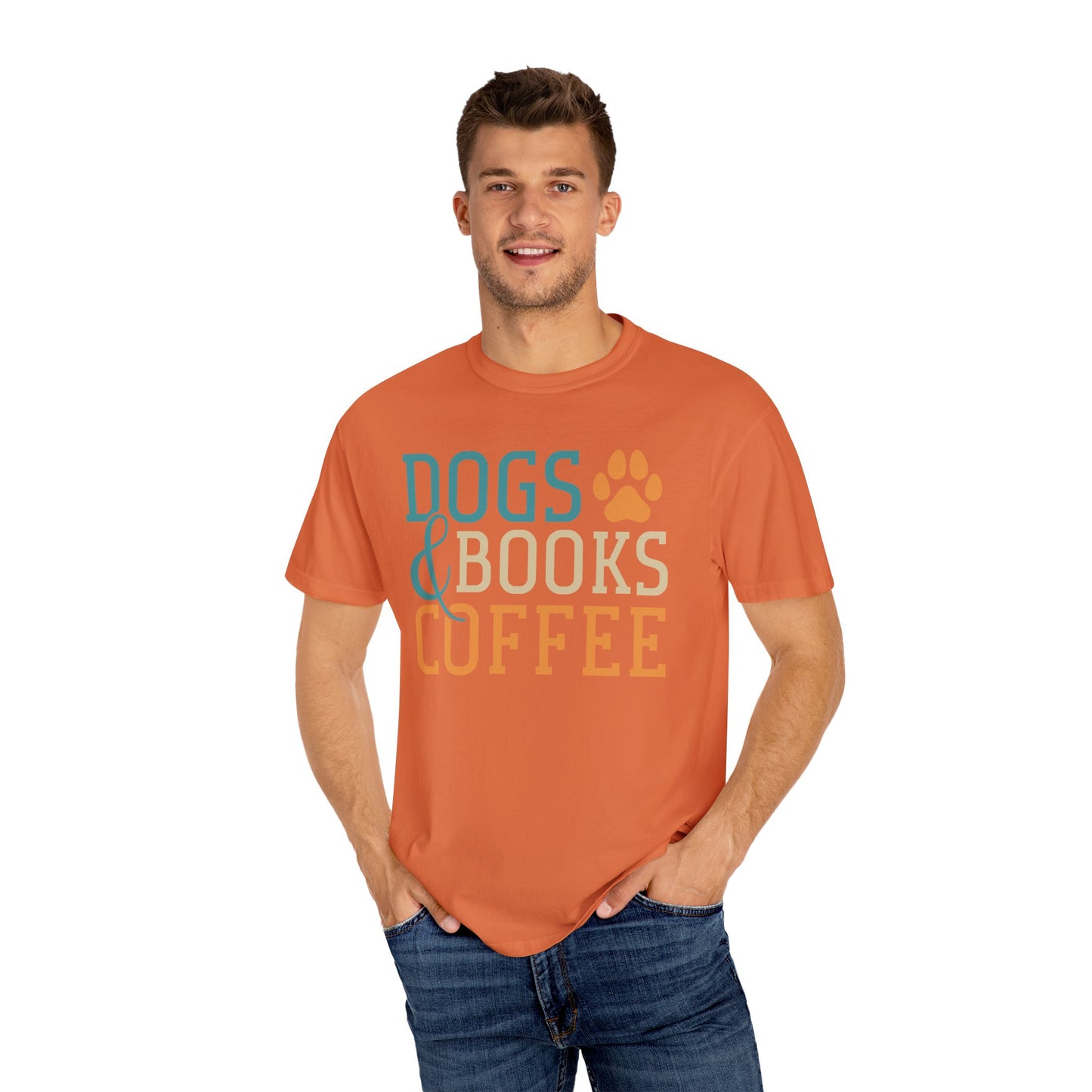 Dogs & Books Coffee T-Shirt | Unisex Garment-Dyed Tee | Perfect Gift for Dog Lovers, Bookworms, Coffee Enthusiasts, Casual Wear, [...]