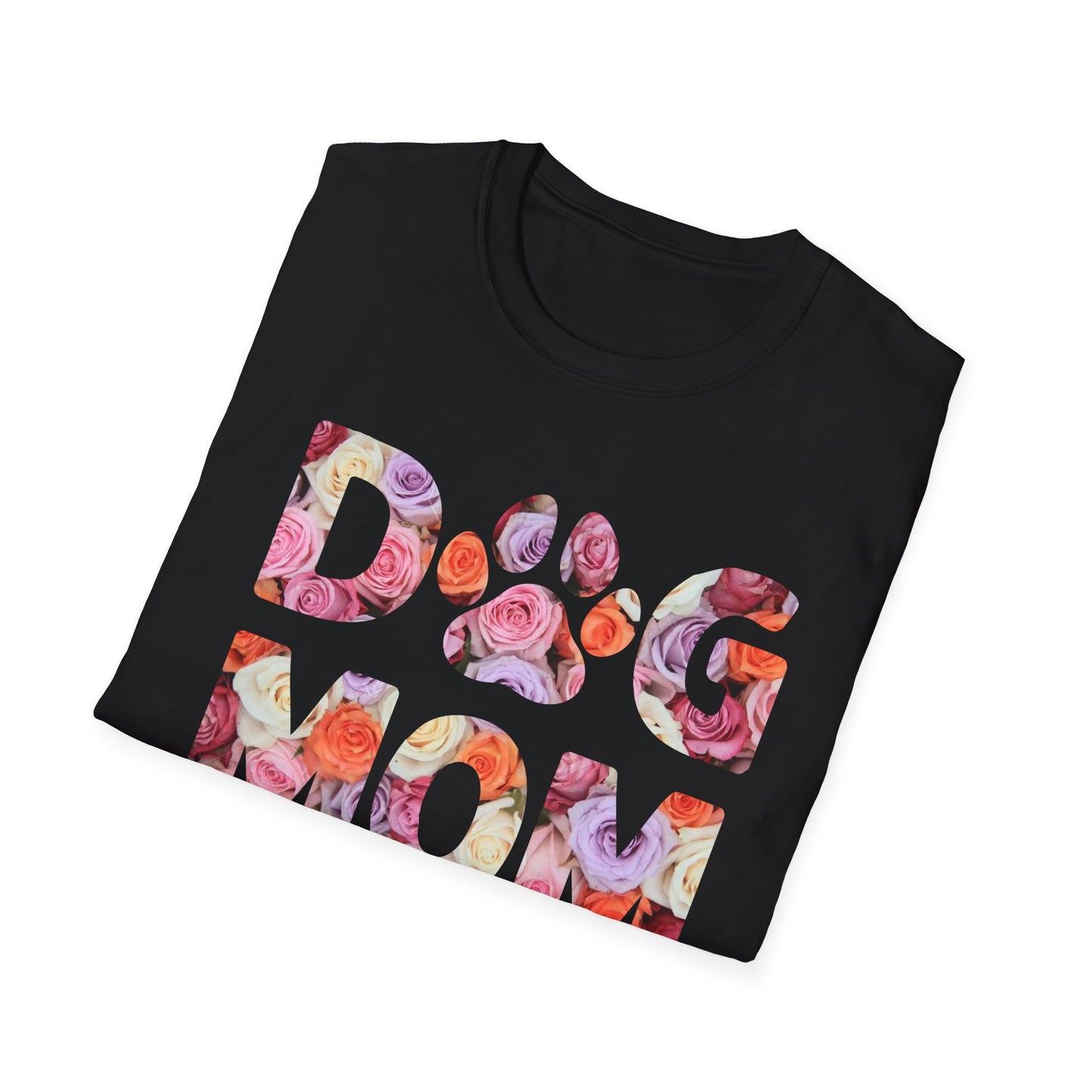 Floral Dog Mom T-Shirt | Unisex Softstyle Tee for Pet Lovers