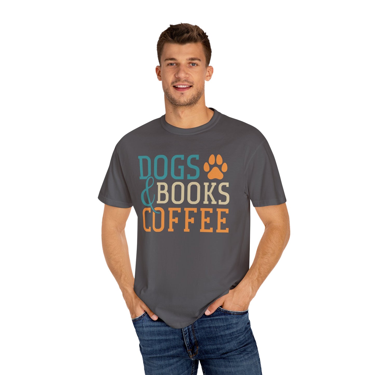 Dogs & Books Coffee T-Shirt | Unisex Garment-Dyed Tee | Perfect Gift for Dog Lovers, Bookworms, Coffee Enthusiasts, Casual Wear, [...]