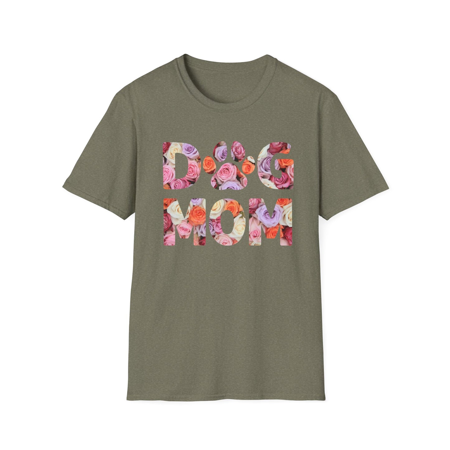 Floral Dog Mom T-Shirt | Unisex Softstyle Tee for Pet Lovers