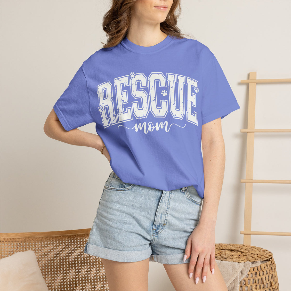 Crewneck T-Shirt — Minimal White Garment-Dyed Tee