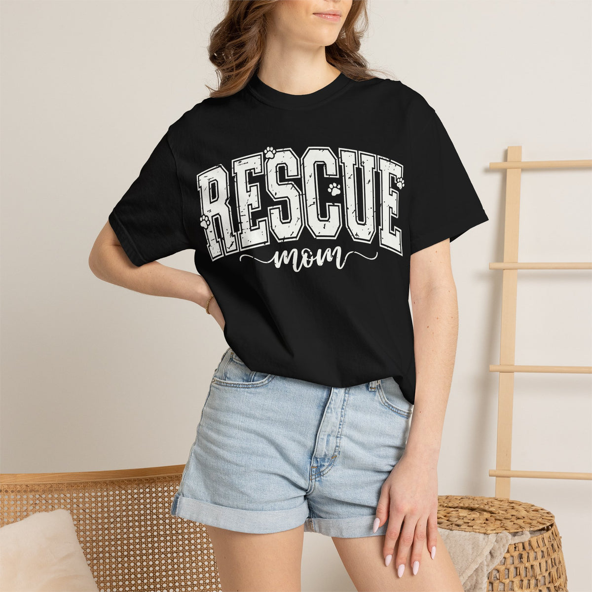 Crewneck T-Shirt — Minimal White Garment-Dyed Tee