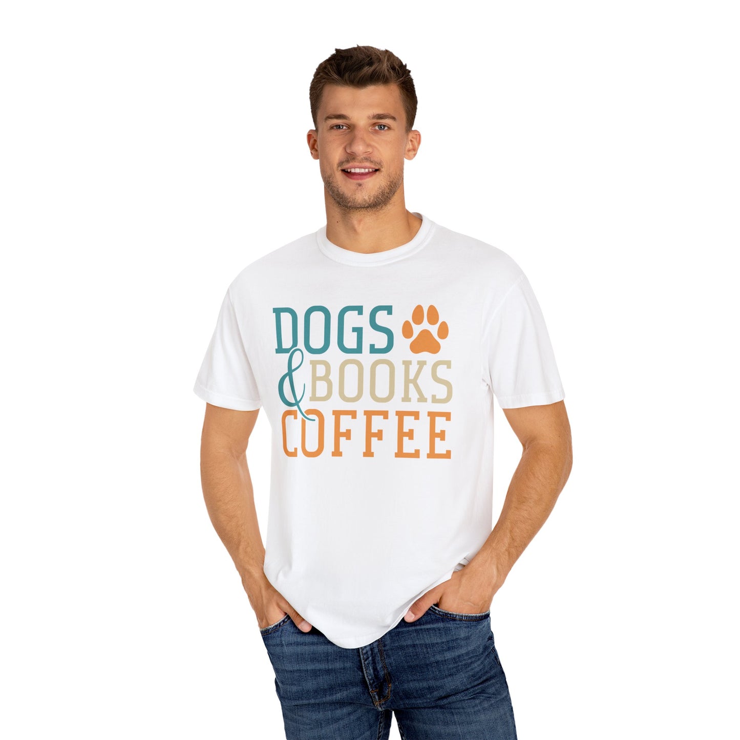 Dogs & Books Coffee T-Shirt | Unisex Garment-Dyed Tee | Perfect Gift for Dog Lovers, Bookworms, Coffee Enthusiasts, Casual Wear, [...]