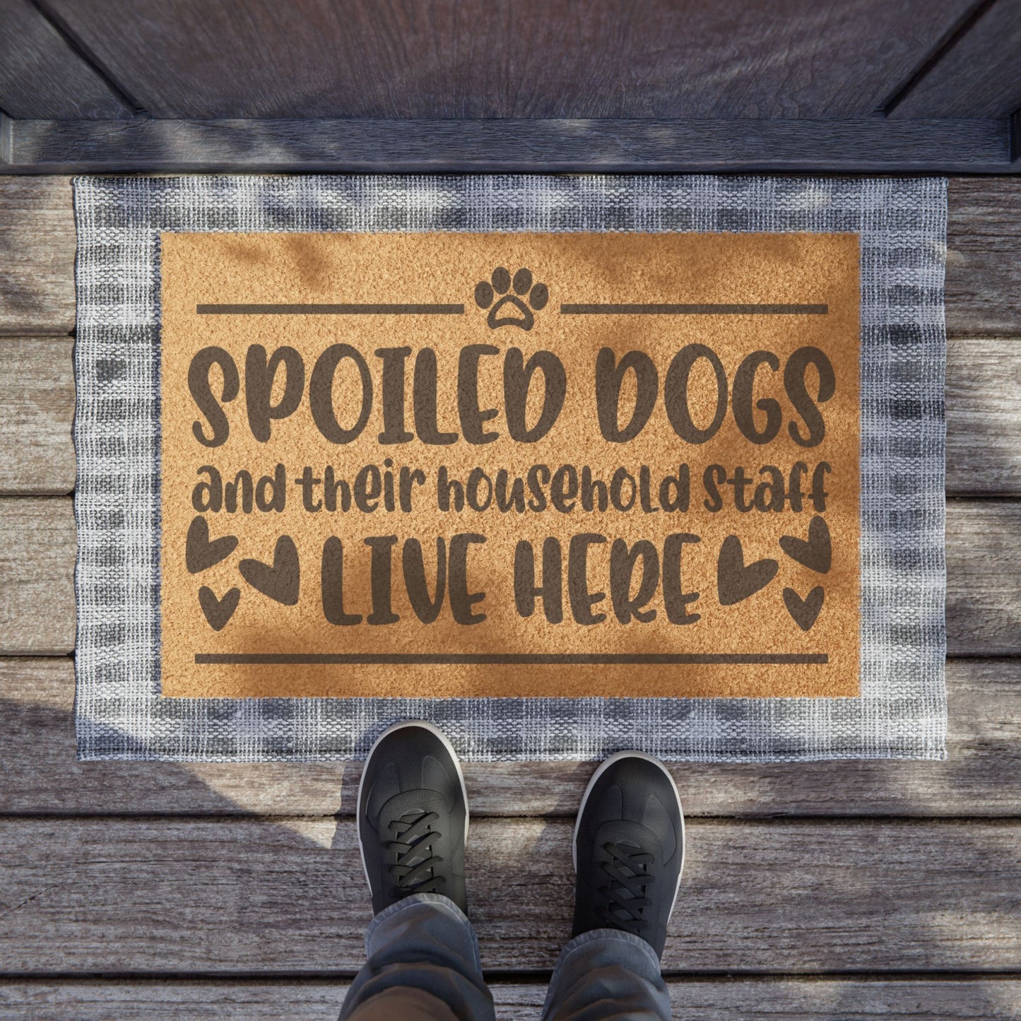 Cute Spoiled Dogs Welcome Doormat - Perfect for Pet Lovers