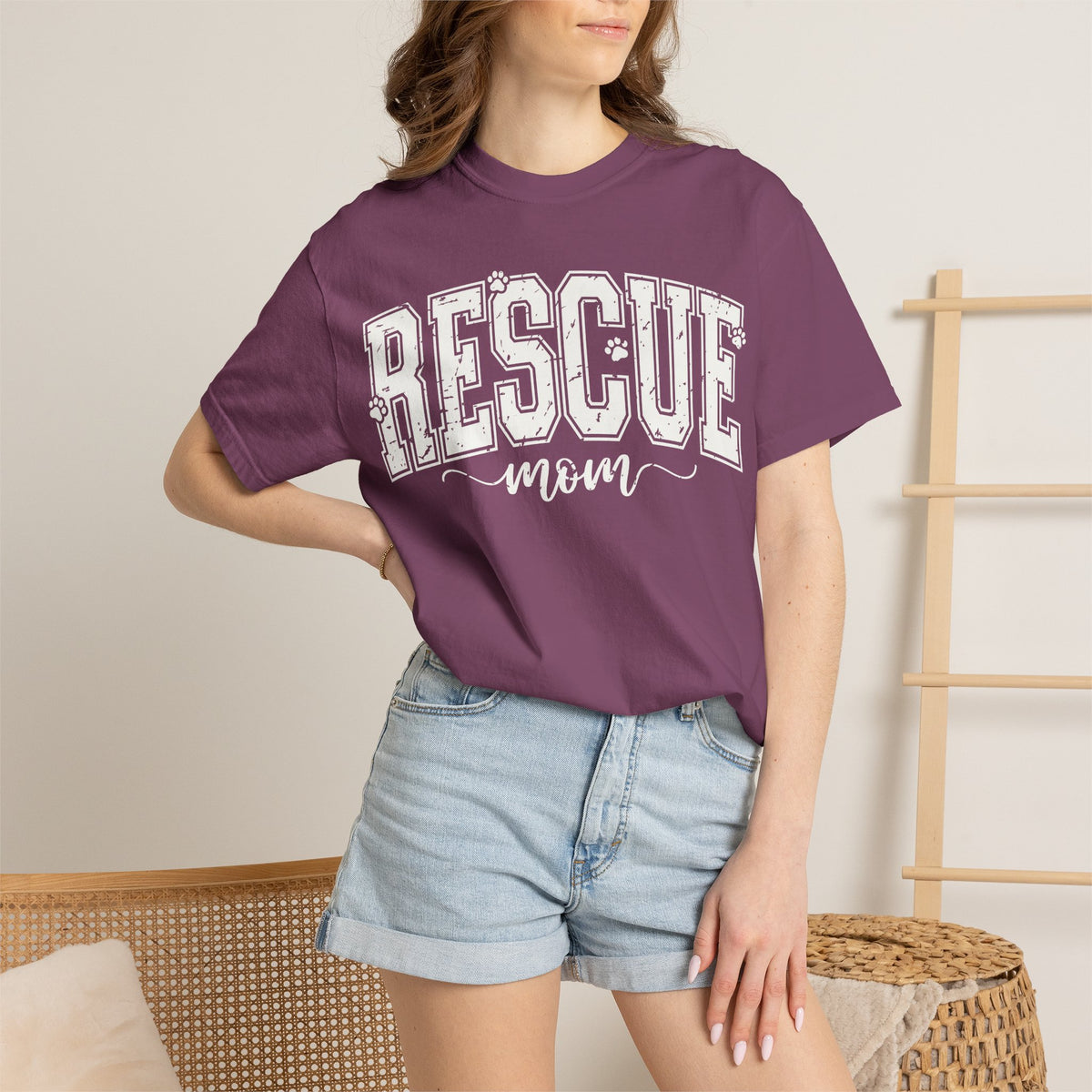 Crewneck T-Shirt — Minimal White Garment-Dyed Tee