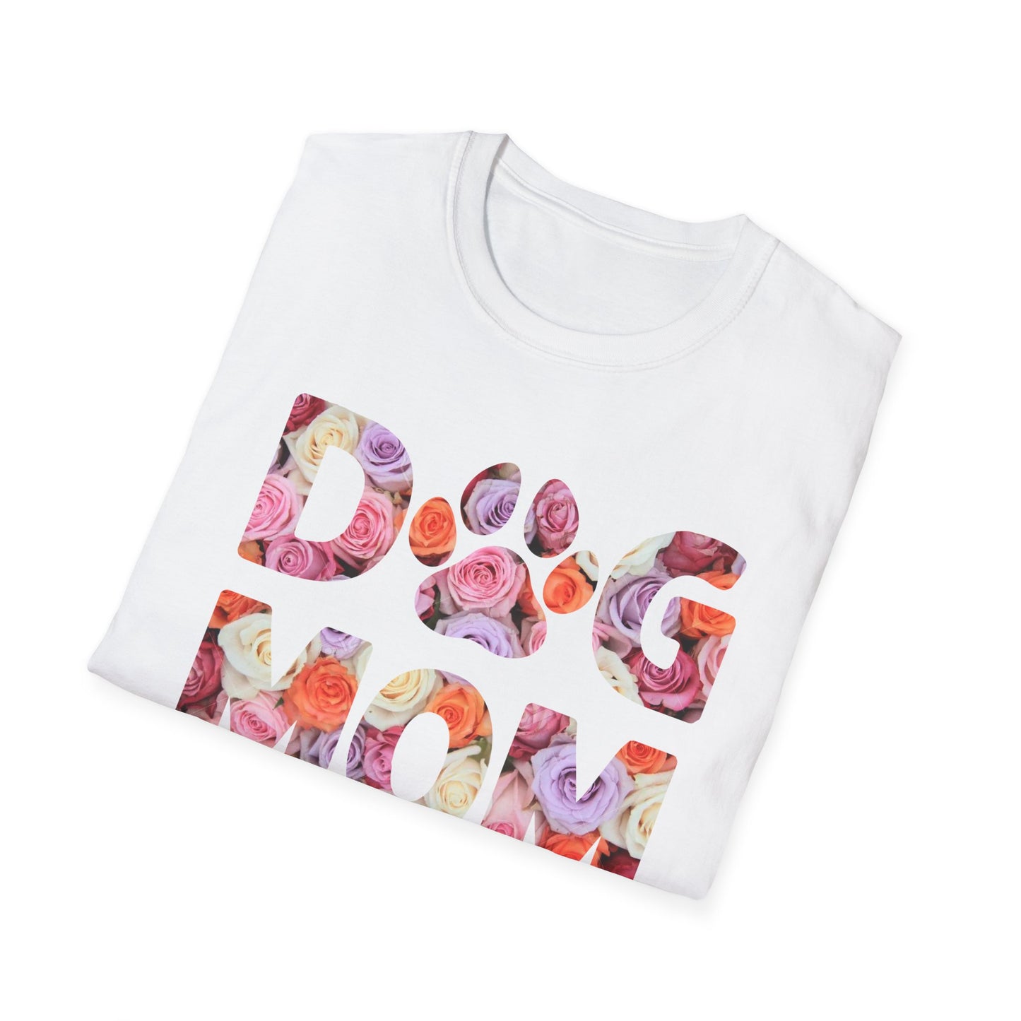 Floral Dog Mom T-Shirt | Unisex Softstyle Tee for Pet Lovers