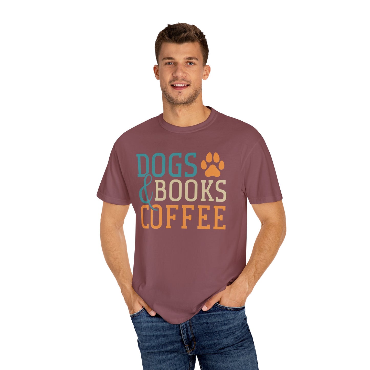 Dogs & Books Coffee T-Shirt | Unisex Garment-Dyed Tee | Perfect Gift for Dog Lovers, Bookworms, Coffee Enthusiasts, Casual Wear, [...]