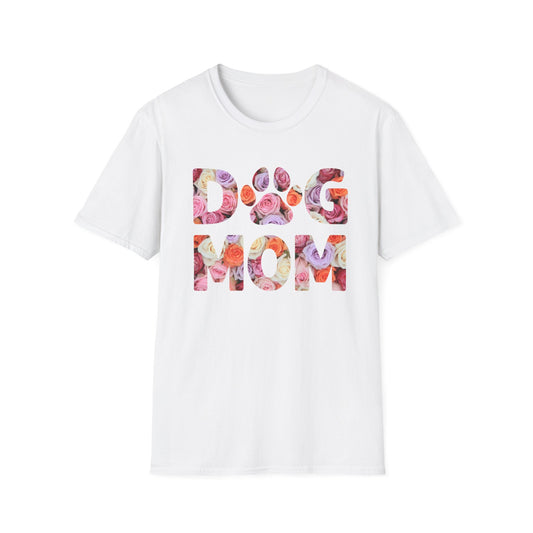 Floral Dog Mom T-Shirt | Unisex Softstyle Tee for Pet Lovers