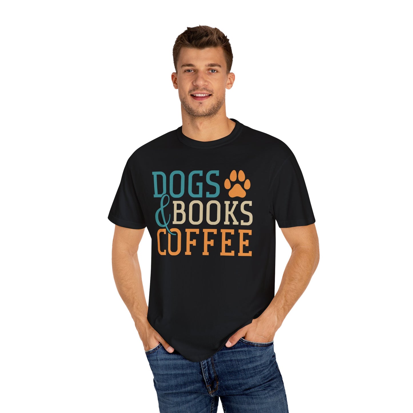 Dogs & Books Coffee T-Shirt | Unisex Garment-Dyed Tee | Perfect Gift for Dog Lovers, Bookworms, Coffee Enthusiasts, Casual Wear, [...]