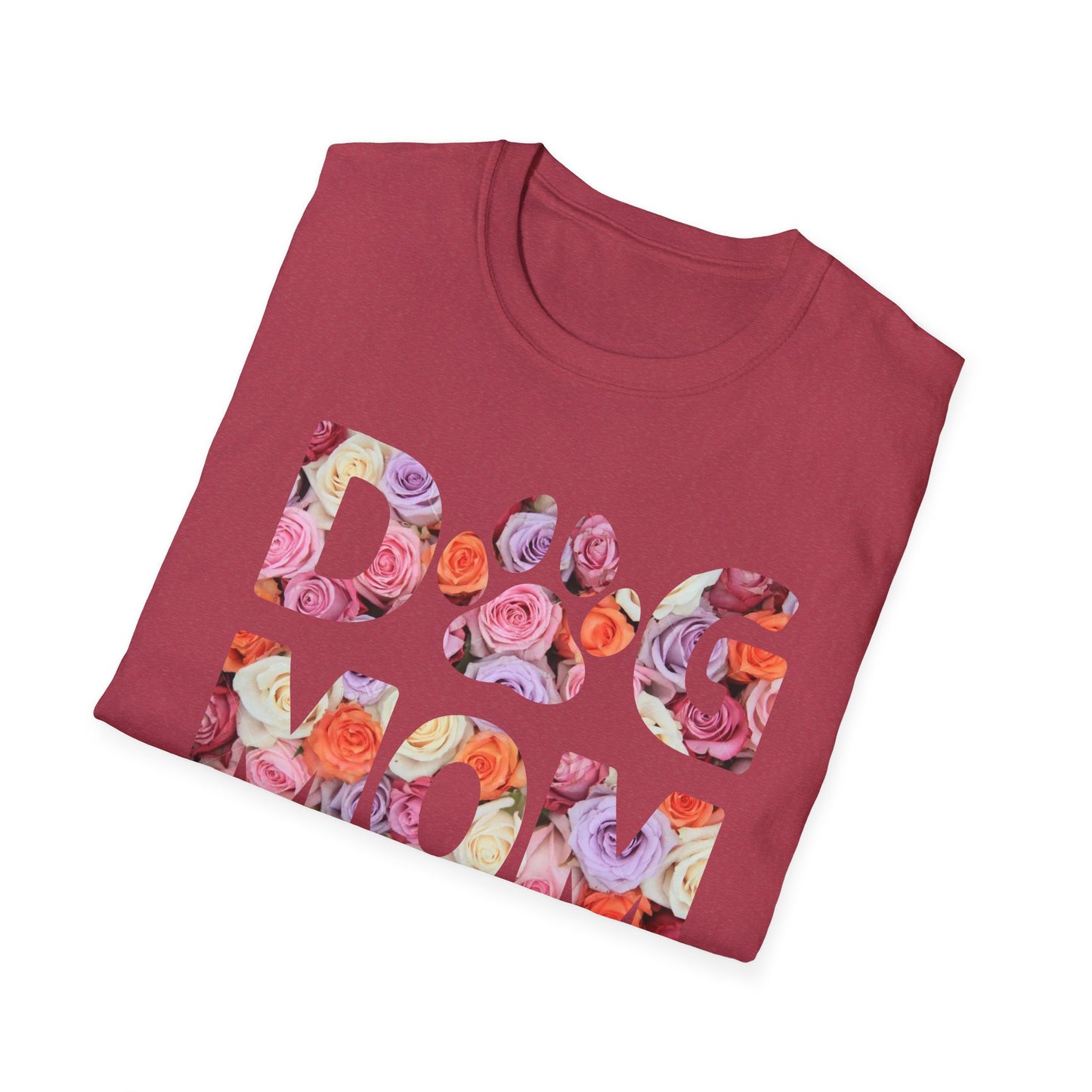 Floral Dog Mom T-Shirt | Unisex Softstyle Tee for Pet Lovers