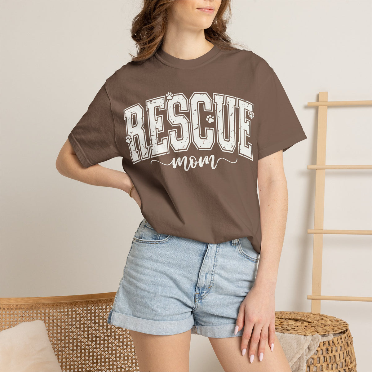 Crewneck T-Shirt — Minimal White Garment-Dyed Tee