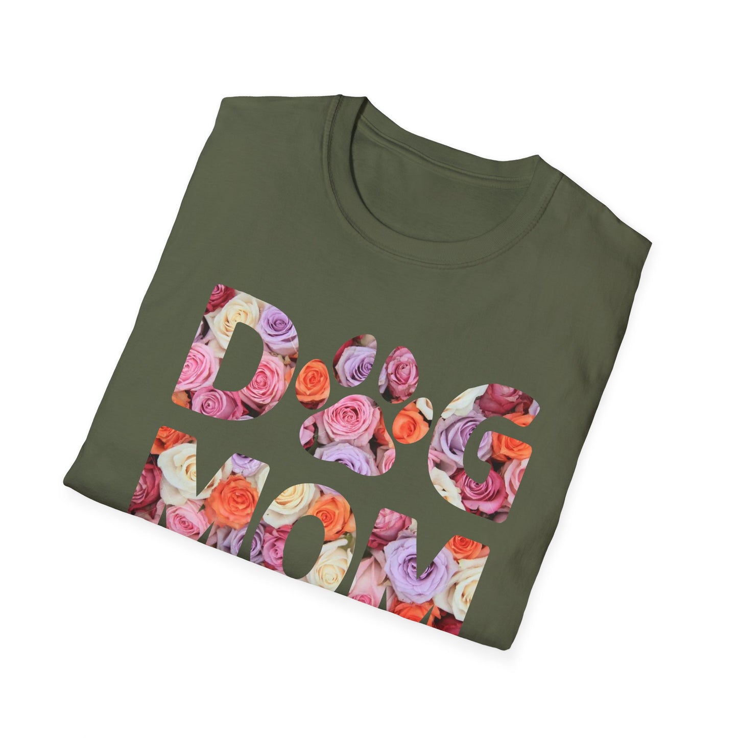 Floral Dog Mom T-Shirt | Unisex Softstyle Tee for Pet Lovers