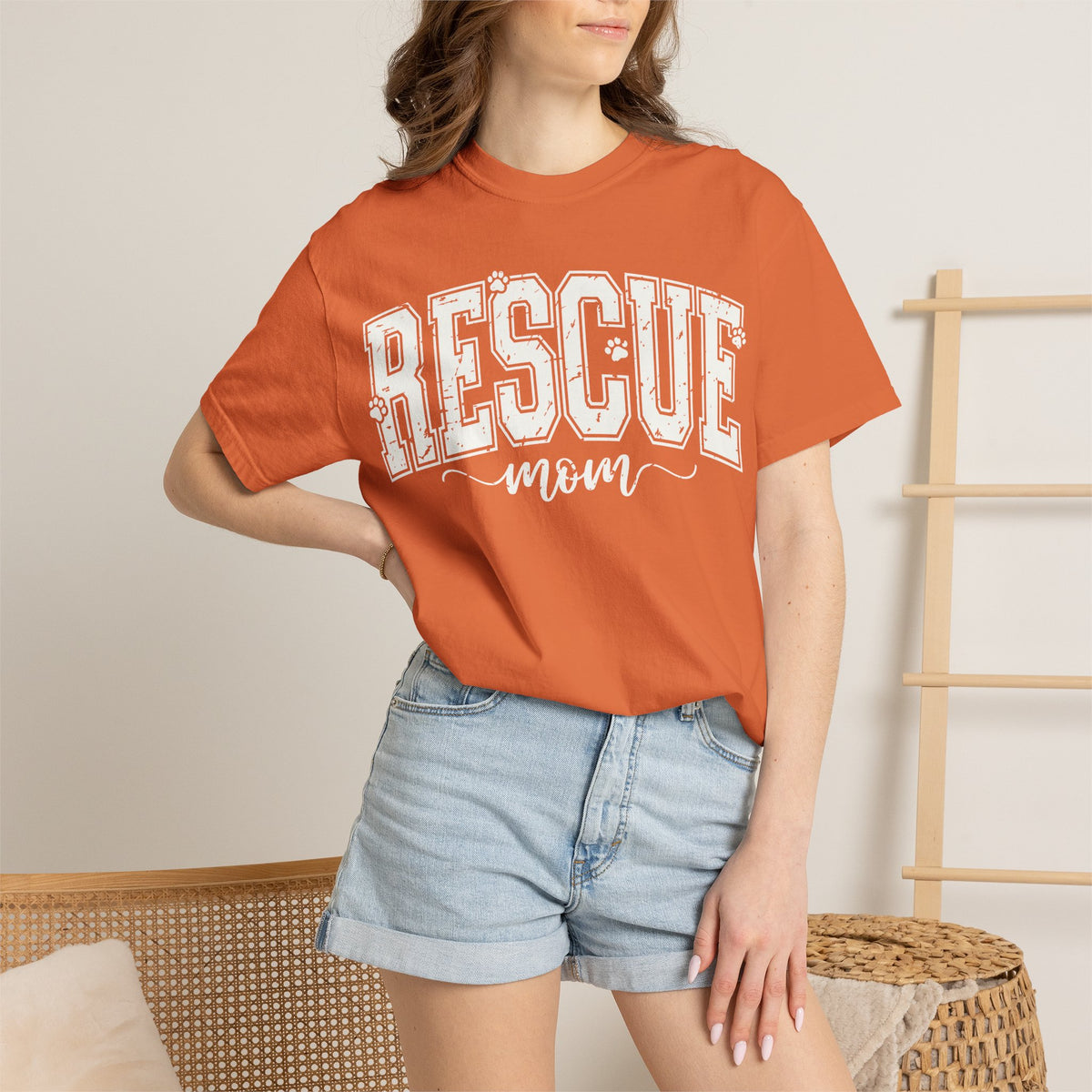 Crewneck T-Shirt — Minimal White Garment-Dyed Tee