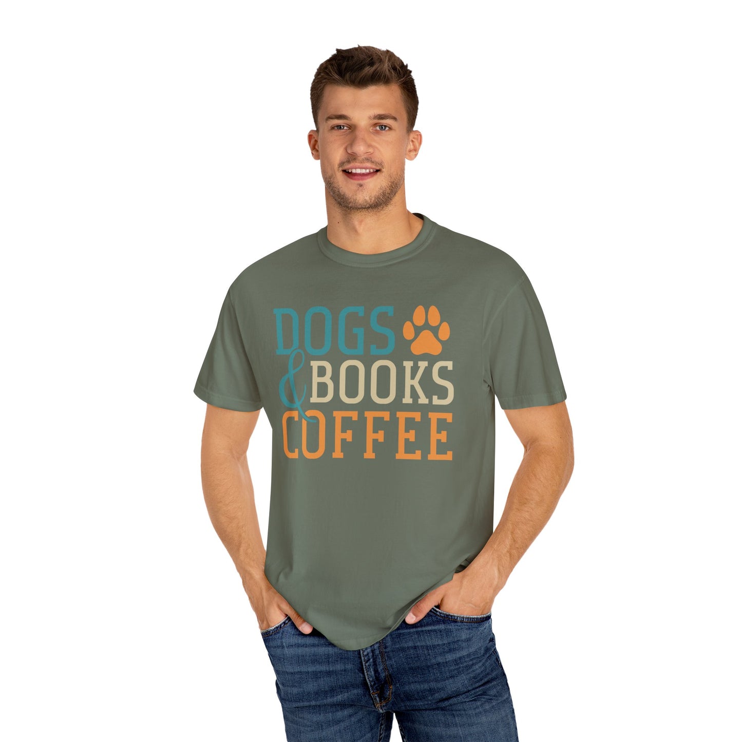 Dogs & Books Coffee T-Shirt | Unisex Garment-Dyed Tee | Perfect Gift for Dog Lovers, Bookworms, Coffee Enthusiasts, Casual Wear, [...]