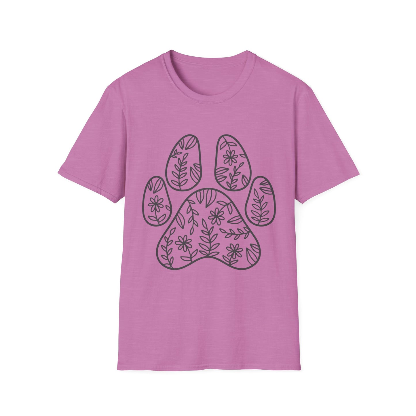 Paw Print Love Tee - Animal Lover T-Shirt, Cute Pet Shirt, Floral Graphic Tee for Pets, Birthday Gift for Dog Moms