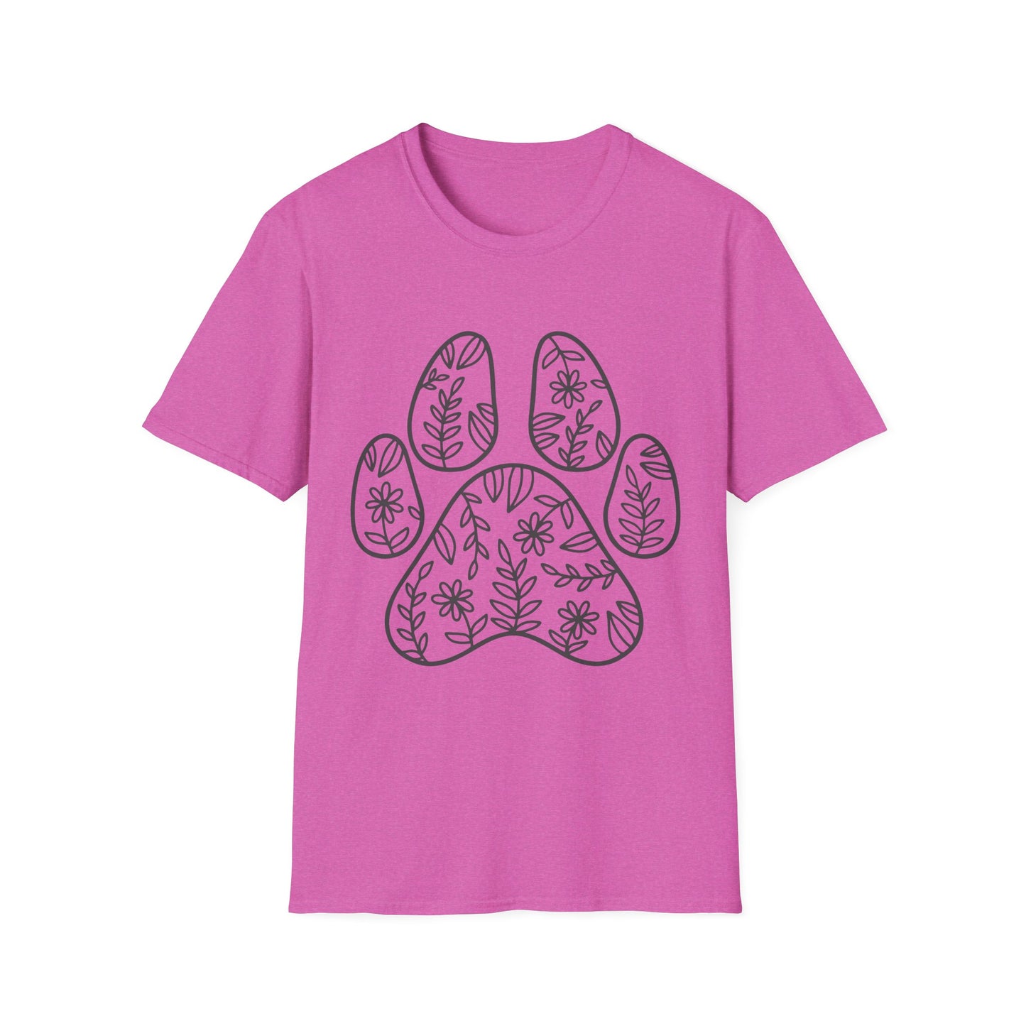 Paw Print Love Tee - Animal Lover T-Shirt, Cute Pet Shirt, Floral Graphic Tee for Pets, Birthday Gift for Dog Moms