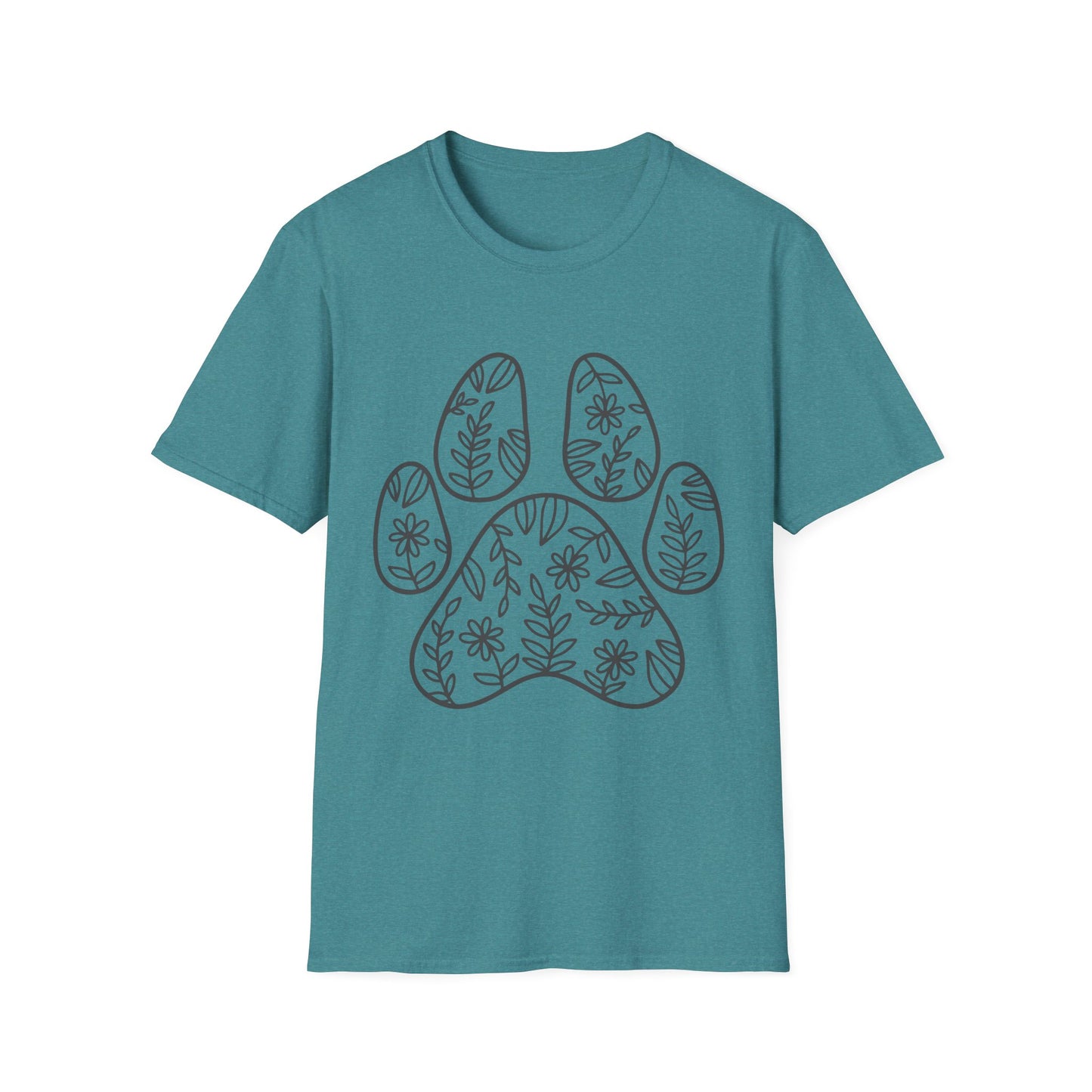 Paw Print Love Tee - Animal Lover T-Shirt, Cute Pet Shirt, Floral Graphic Tee for Pets, Birthday Gift for Dog Moms