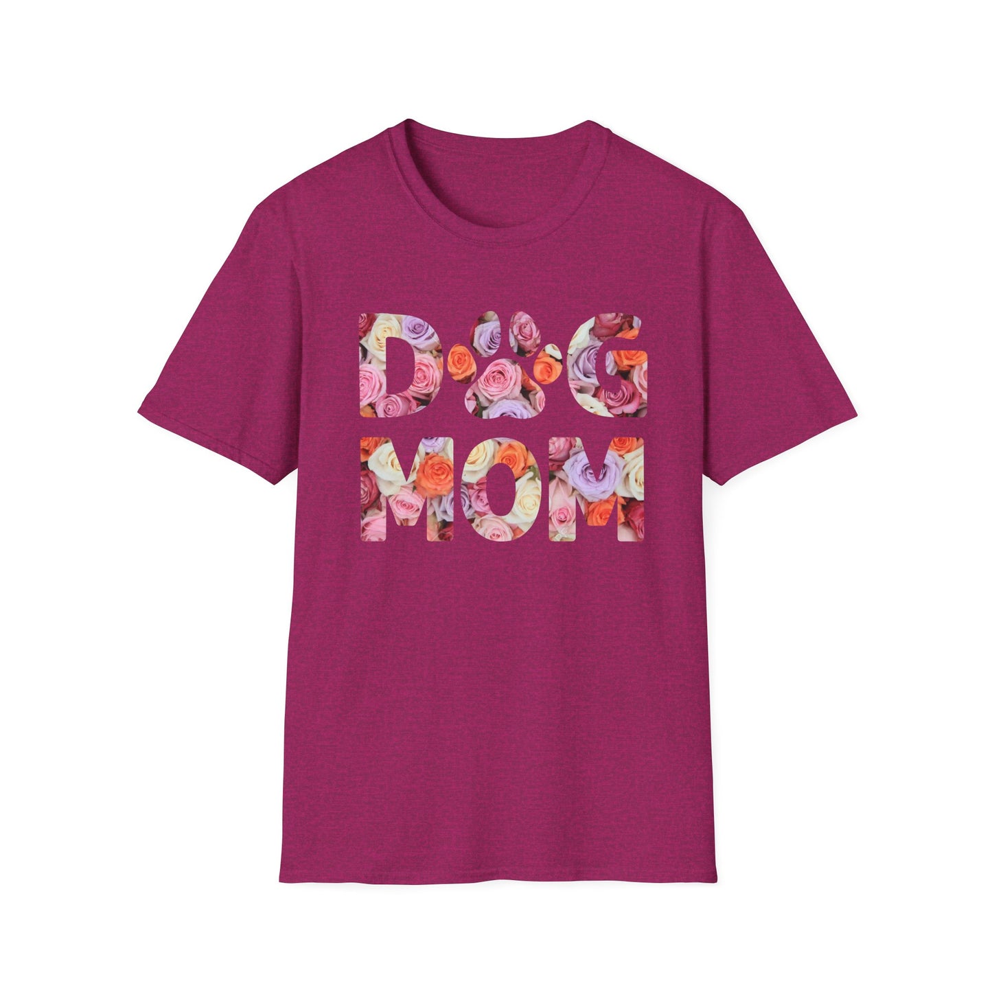 Floral Dog Mom T-Shirt | Unisex Softstyle Tee for Pet Lovers