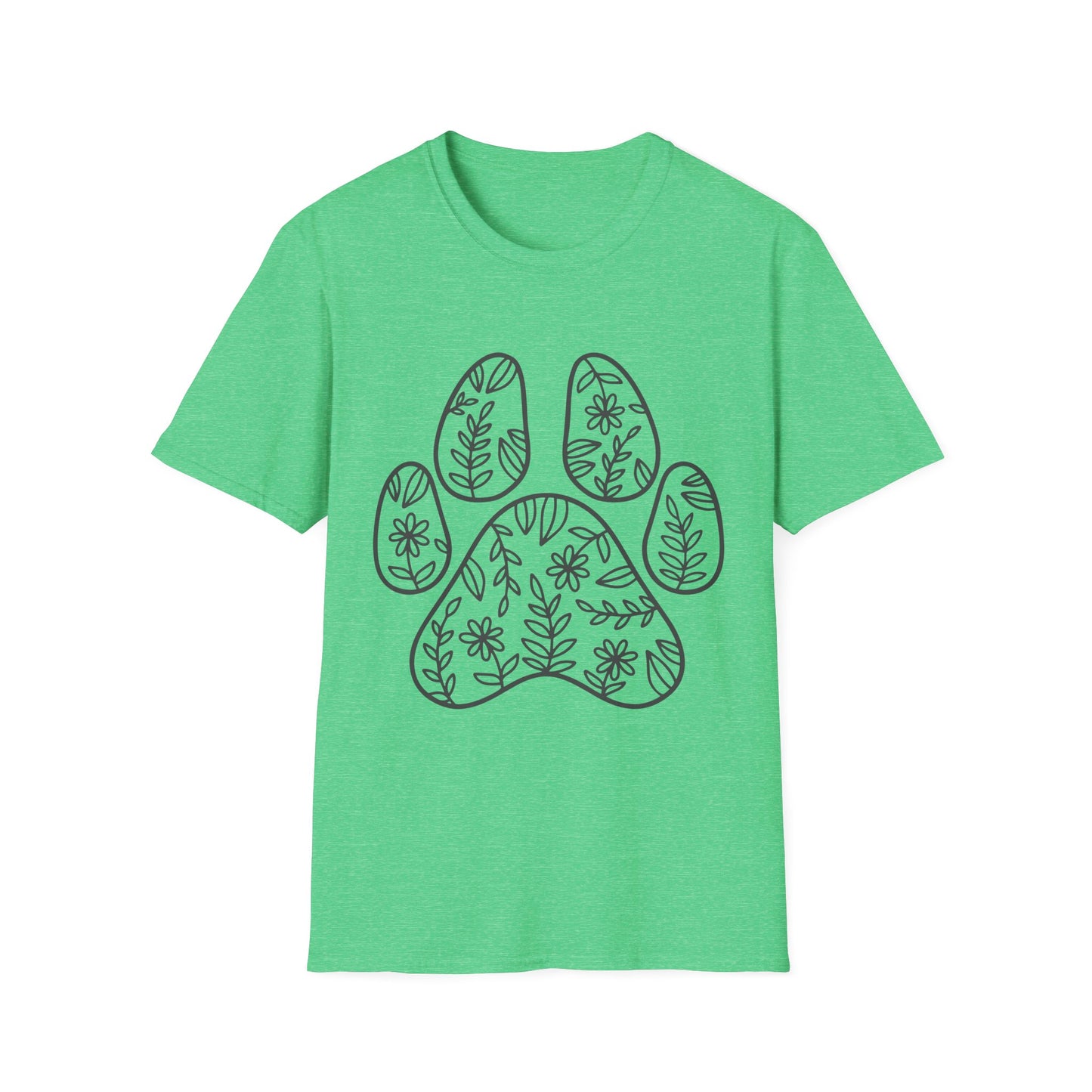Paw Print Love Tee - Animal Lover T-Shirt, Cute Pet Shirt, Floral Graphic Tee for Pets, Birthday Gift for Dog Moms