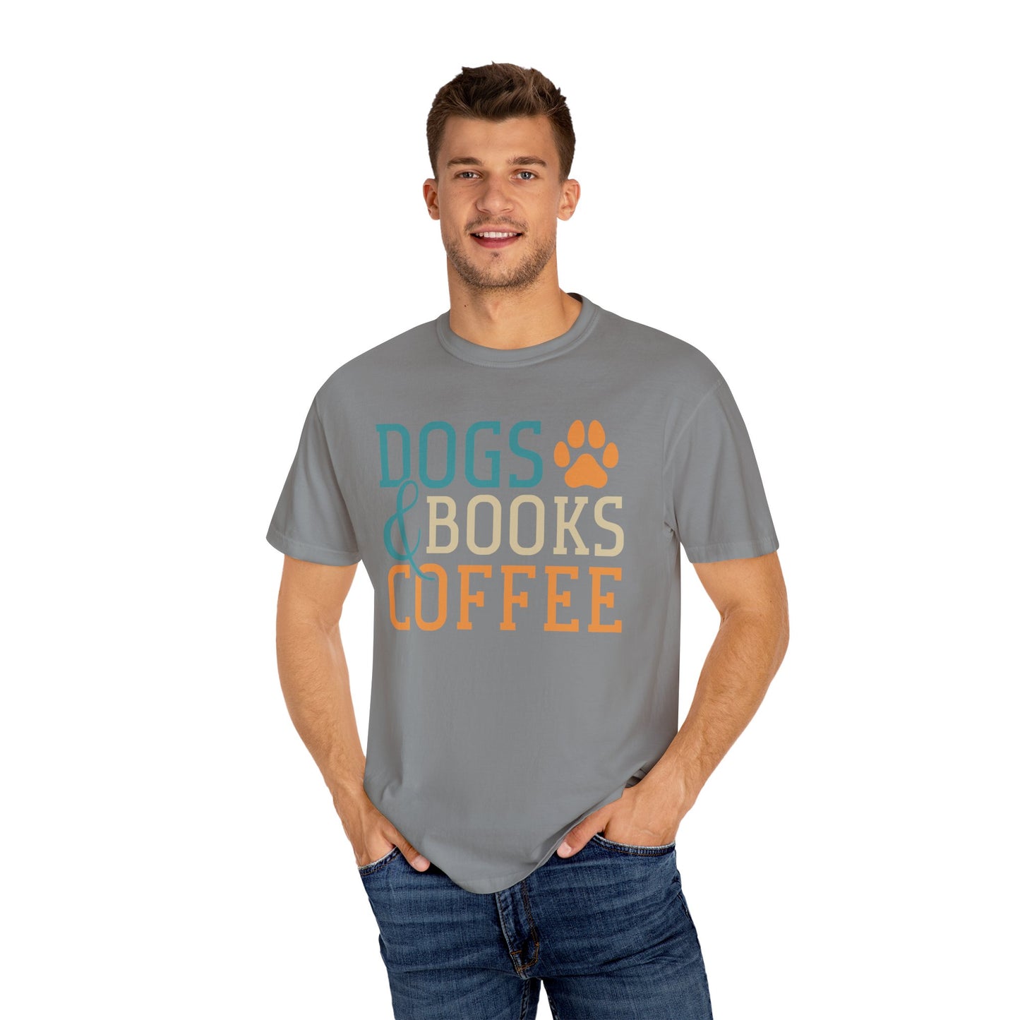 Dogs & Books Coffee T-Shirt | Unisex Garment-Dyed Tee | Perfect Gift for Dog Lovers, Bookworms, Coffee Enthusiasts, Casual Wear, [...]