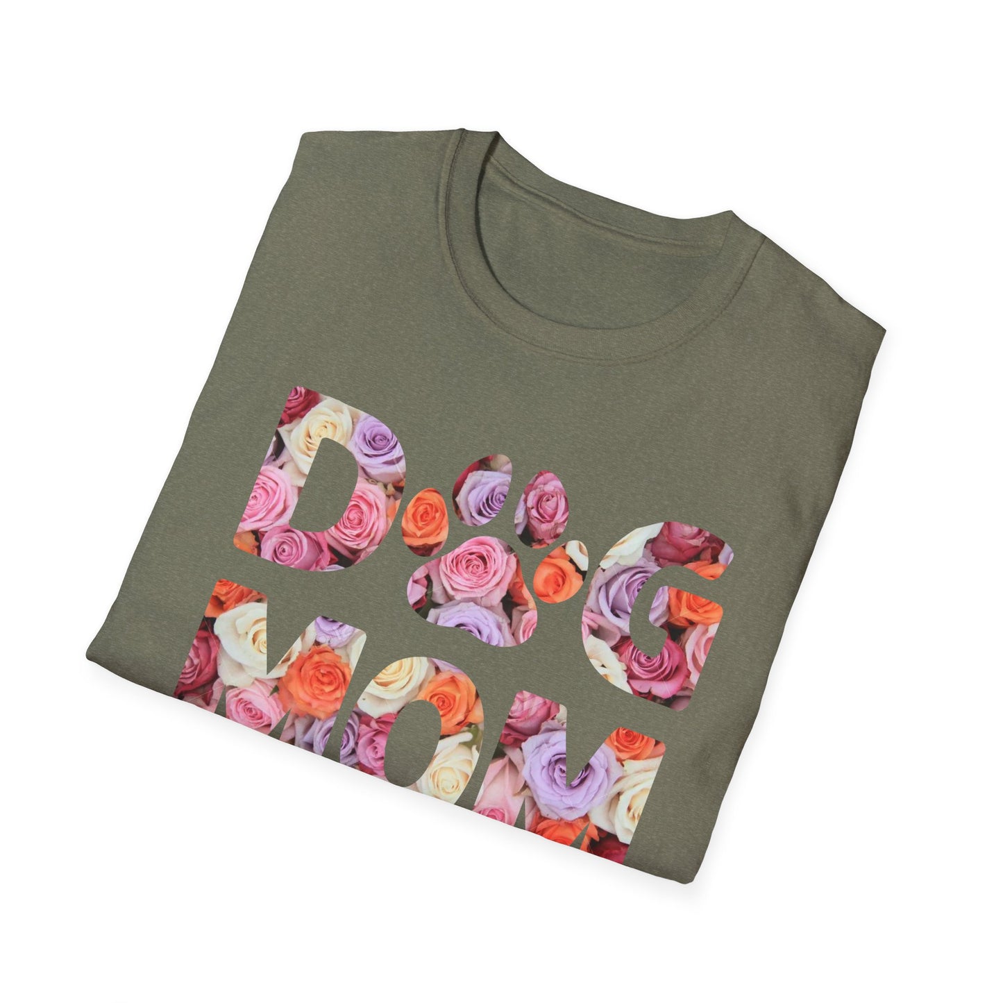 Floral Dog Mom T-Shirt | Unisex Softstyle Tee for Pet Lovers
