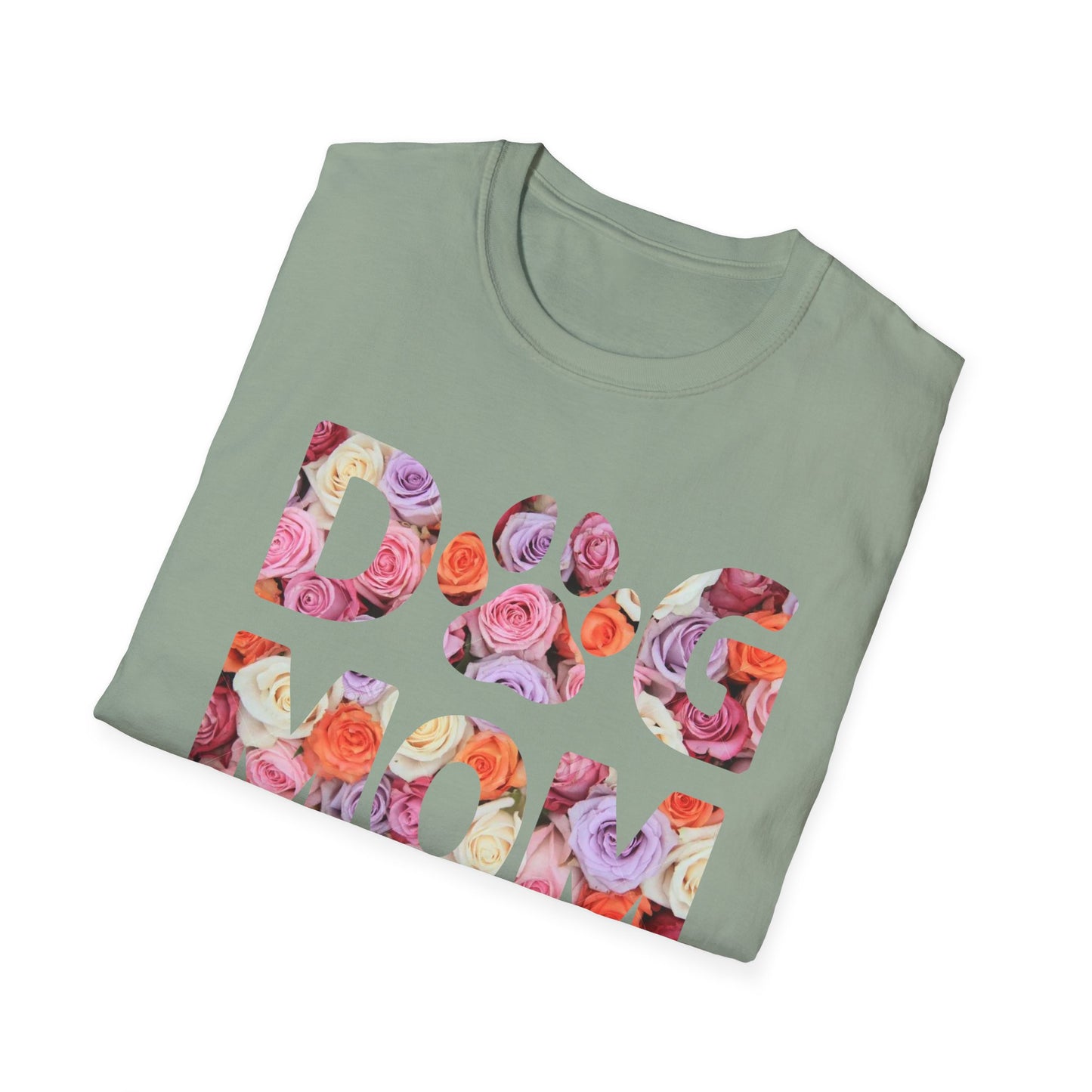 Floral Dog Mom T-Shirt | Unisex Softstyle Tee for Pet Lovers