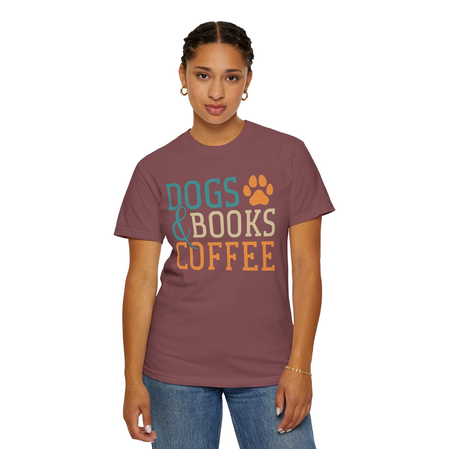 Dogs & Books Coffee T-Shirt | Unisex Garment-Dyed Tee | Perfect Gift for Dog Lovers, Bookworms, Coffee Enthusiasts, Casual Wear, [...]