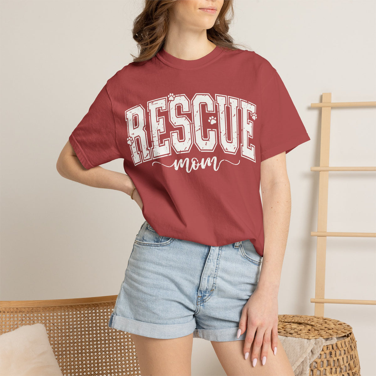 Crewneck T-Shirt — Minimal White Garment-Dyed Tee