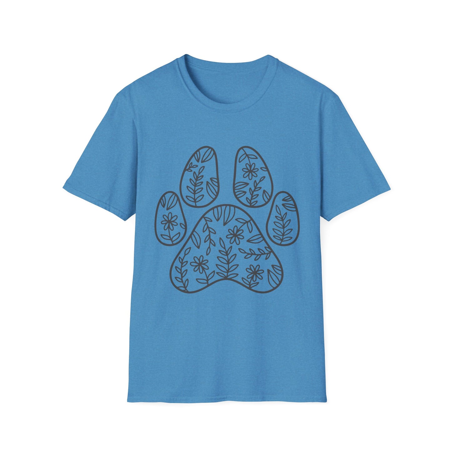 Paw Print Love Tee - Animal Lover T-Shirt, Cute Pet Shirt, Floral Graphic Tee for Pets, Birthday Gift for Dog Moms