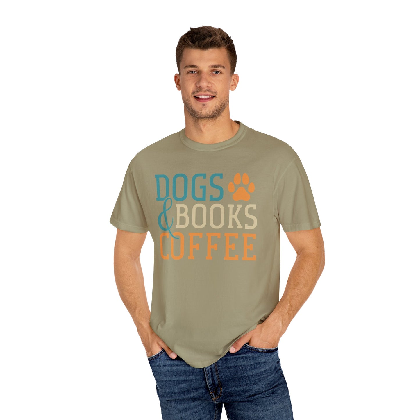 Dogs & Books Coffee T-Shirt | Unisex Garment-Dyed Tee | Perfect Gift for Dog Lovers, Bookworms, Coffee Enthusiasts, Casual Wear, [...]