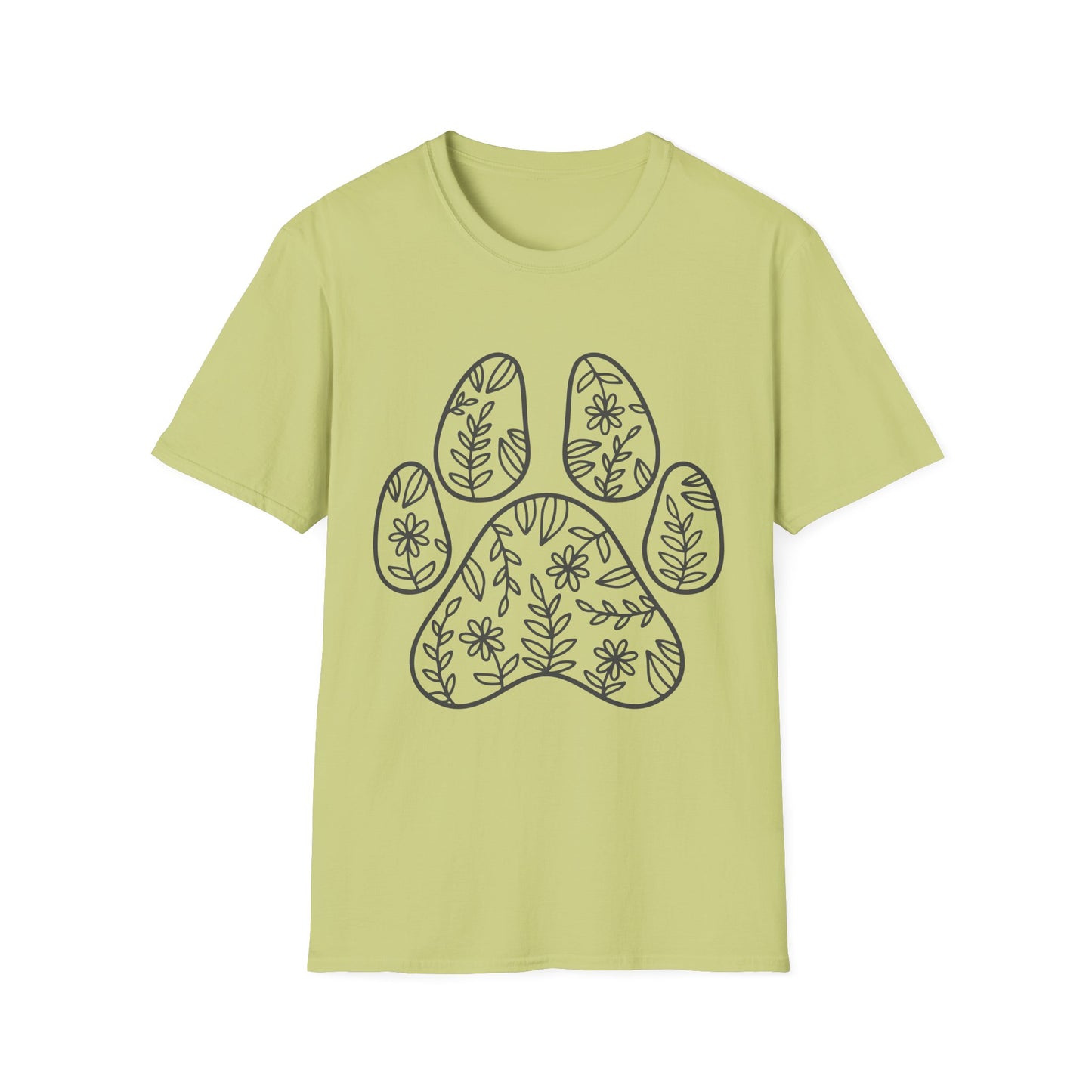 Paw Print Love Tee - Animal Lover T-Shirt, Cute Pet Shirt, Floral Graphic Tee for Pets, Birthday Gift for Dog Moms
