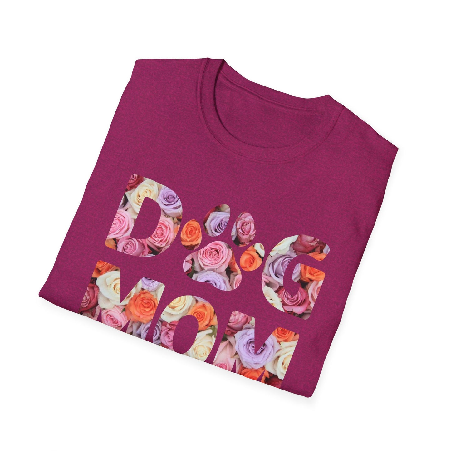 Floral Dog Mom T-Shirt | Unisex Softstyle Tee for Pet Lovers