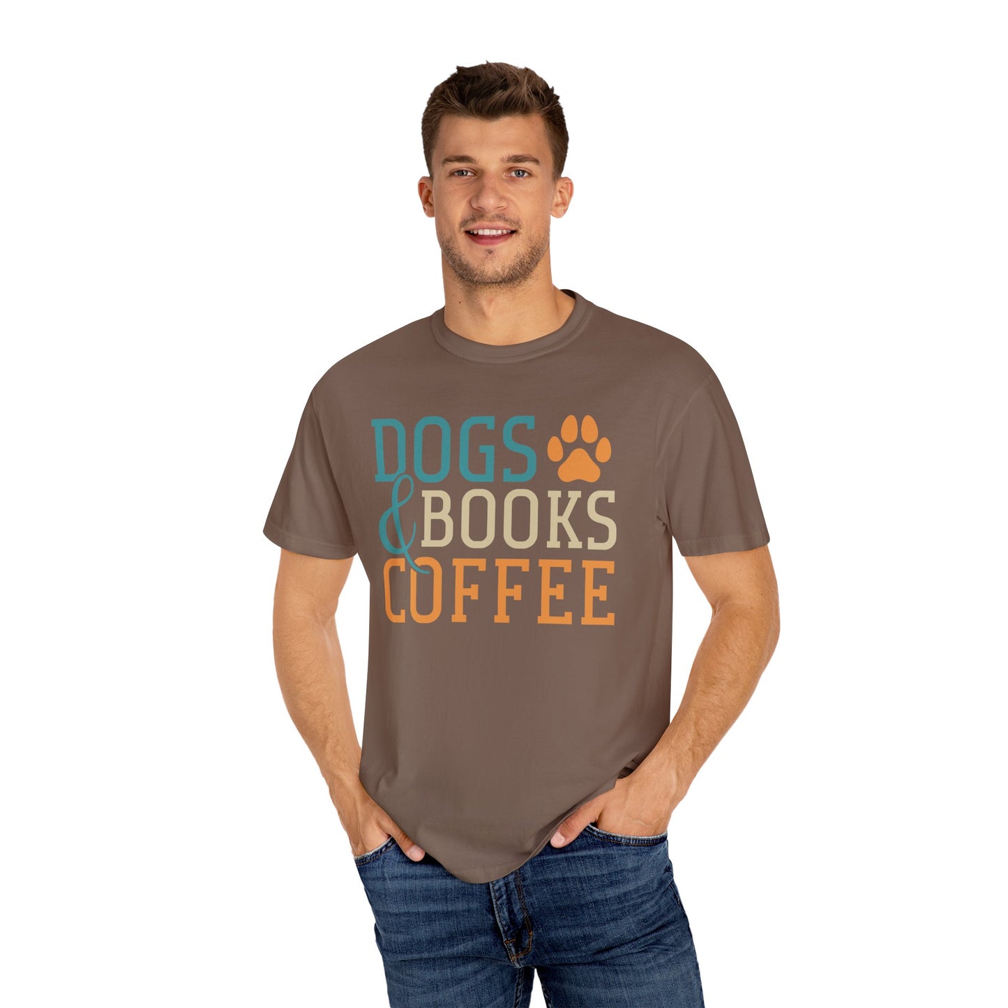 Dogs & Books Coffee T-Shirt | Unisex Garment-Dyed Tee | Perfect Gift for Dog Lovers, Bookworms, Coffee Enthusiasts, Casual Wear, [...]