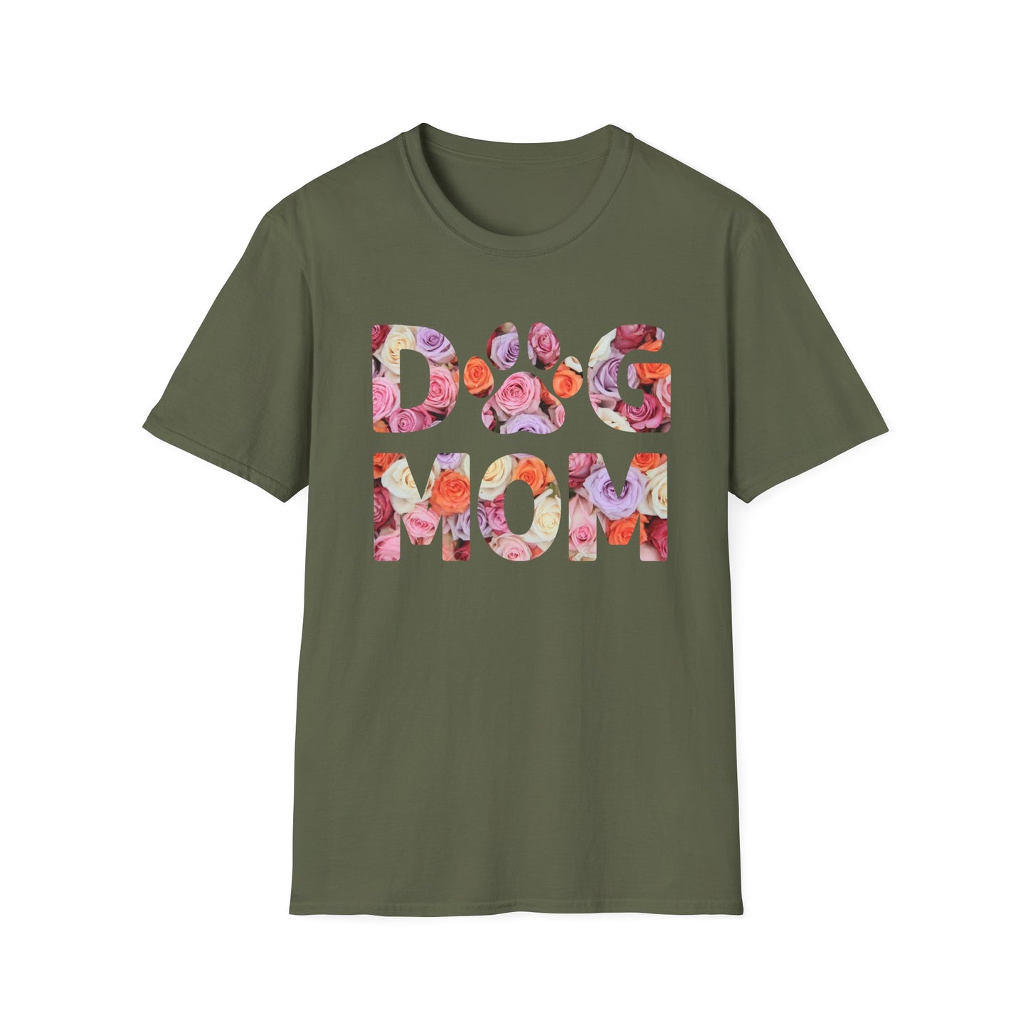 Floral Dog Mom T-Shirt | Unisex Softstyle Tee for Pet Lovers