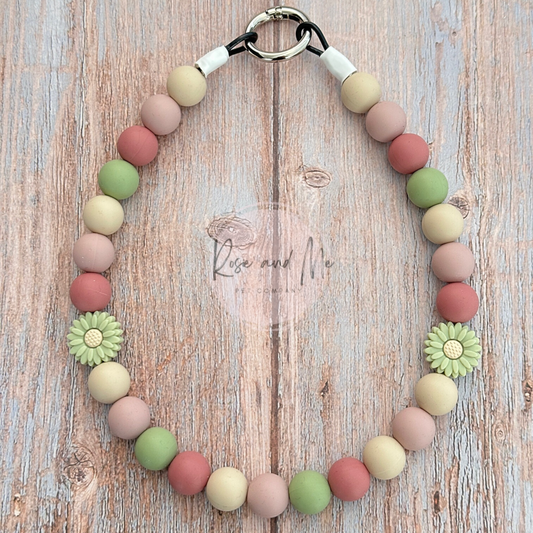 Boho Beaded Flower Dog Collar
