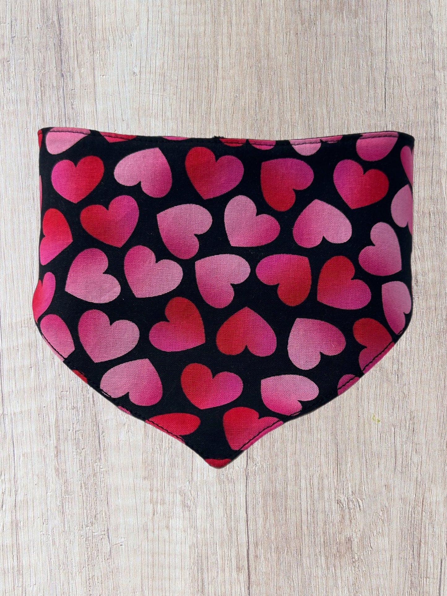 Valentines Day Heart Dog Bandana with snap closure