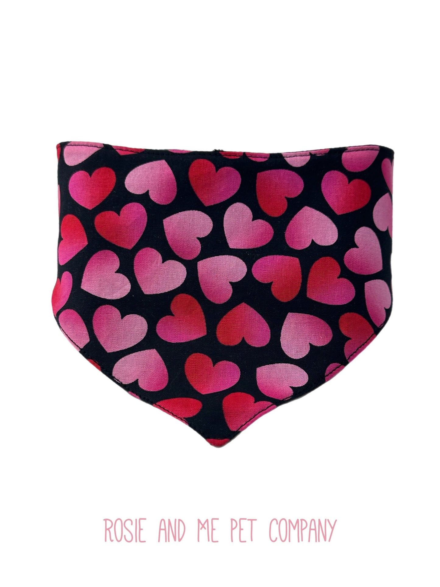 Valentines Day Heart Dog Bandana with snap closure