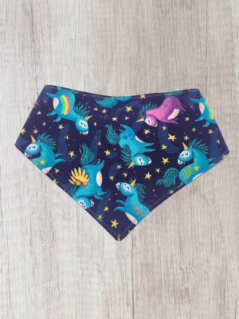 Unicorn pet Bandana with snap closure